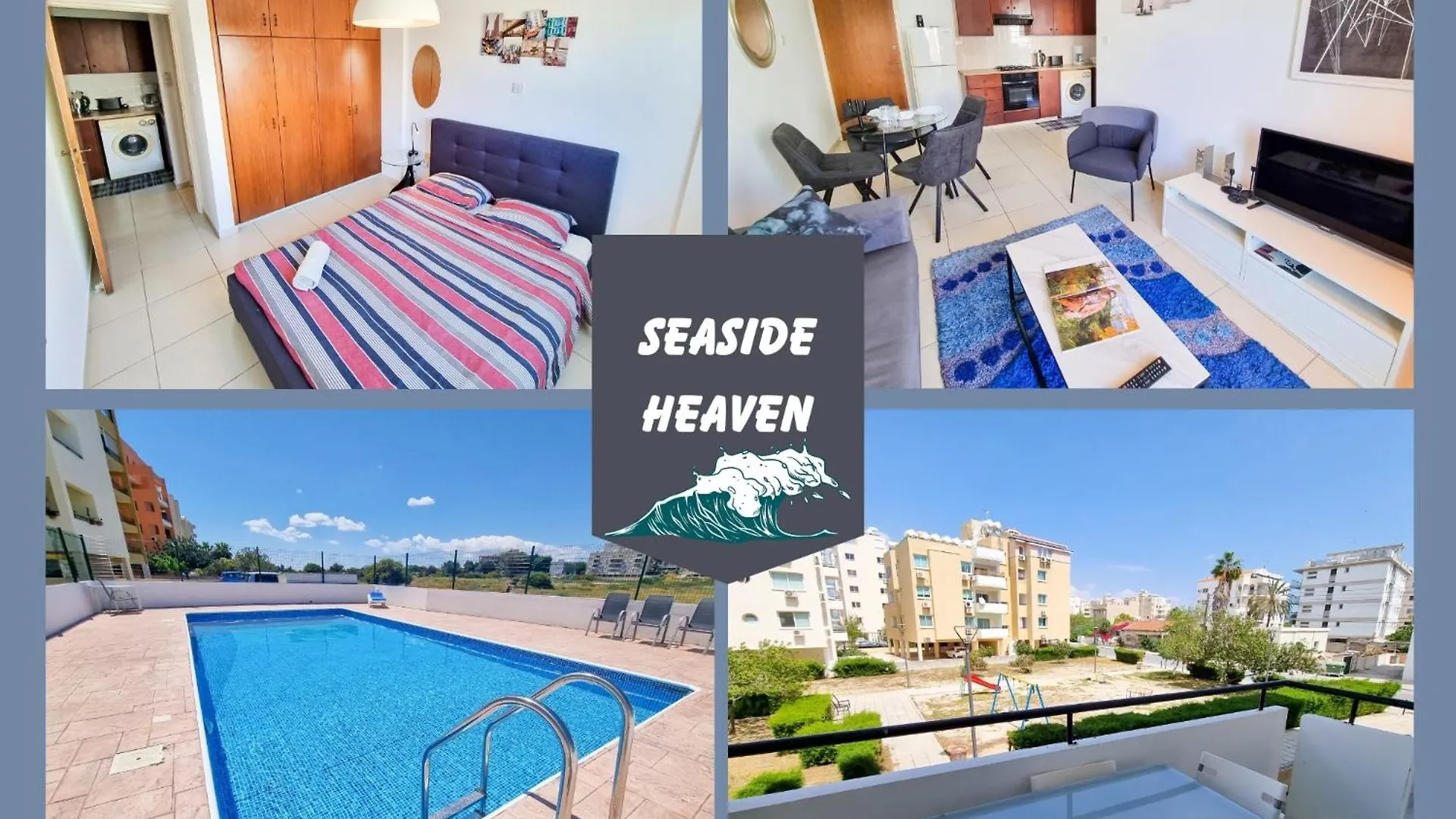 Seaside Heaven Apartment With Pool لارنكا
